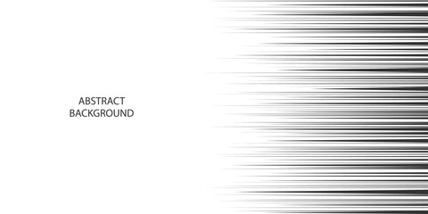 Aufkleber - Minimal dynamic abstract background with horizontal black lines. Simple minimal monochrome illustration. Template for banner, presentation, web, business card, promotional materials