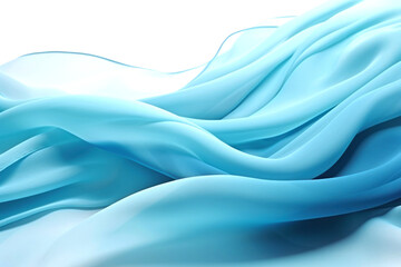 Wall Mural - PNG Flowing blue fabric backgrounds turquoise abstract.