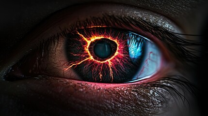 Poster - Volcanic Fire Within A Human Eye