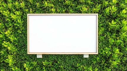 Wall Mural - Blank Advertisement Board Surrounded by Lush Green Foliage