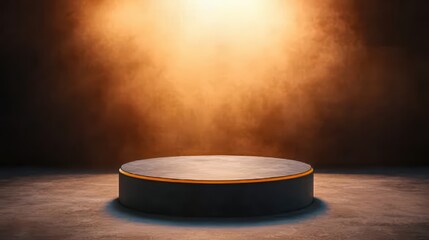 Poster - Spotlight on Circular Stage with Dramatic Lighting Effect