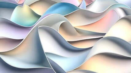 Poster - Soft colors intertwine in a mesmerizing display of smooth, flowing patterns that evoke feelings of calm and peace