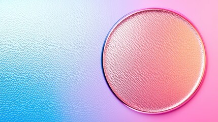 Poster - Circular Texture with Color Gradient on Soft Leather Background