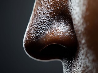 Sticker - A close up of a horse's nose with water droplets on it