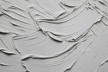 Poster - Abstract artistic backdrop with heavily textured strokes of off-white paint creates a dynamic, visually stimulating pattern. Modern textural design.