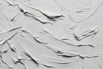 Poster - Abstract texture of thick white paint. The light reflects the brushstrokes and creating a pattern across the surface. Modern and minimalist. 