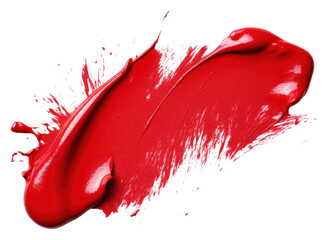 Wall Mural - PNG Red polish lipstick white background splattered cosmetics.