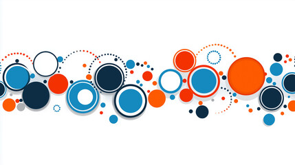 Wall Mural - Abstract colorful circles on a white background