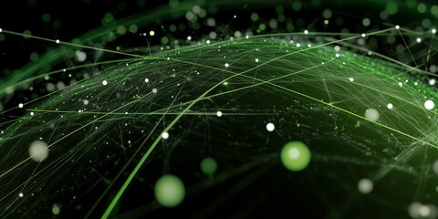 Poster - black abstract technology illustration background