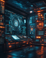 Poster - Complex quantum cryptography interface showcasing intricate data patterns