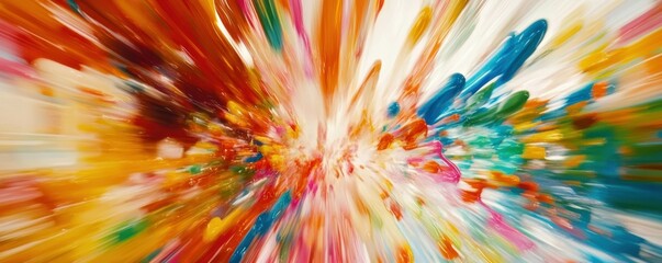 Poster - Dynamic explosion of vibrant colors in abstract art