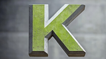 Wall Mural - Vector letter K logo. Grey and green versions of the logo K.