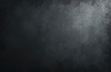 Aufkleber - Dark grunge grey, black background texture. Canvas painting with monochrome colors, stain splattered surface. Abstract textured blank messy shabby wallpaper design with copy space. Modern art concept