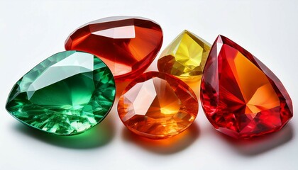 Wall Mural - set of colorful gemstones