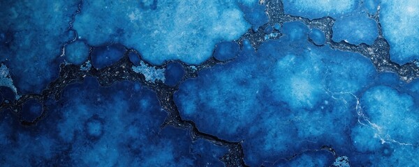 Aufkleber - Abstract blue ink colorful marble granite natural stone texture background. Banner panorama of marbled structure surface wall. Design art for presentation, wallpaper, decoration and creative projects.