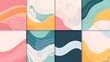 © gayuh - Abstract Pastel Wave Pattern Design Collage