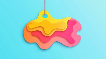 Wall Mural - Explore vivid liquid abstract designs featuring 3D shapes and artistic blobs, perfect for music covers and modern art.