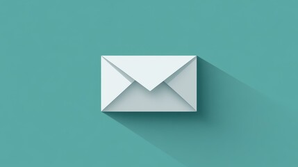 Fototapete - A modern flat design showcasing a blank paper icon, set against a stylish blue backdrop, perfect for minimalistic themes.