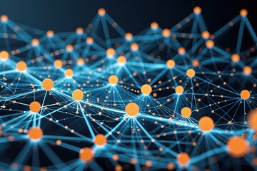 Poster - Conceptual Backgrounds with Technological Lines and Dot Networks Highlighting Advancements in Digital Data and Interconnected Systems