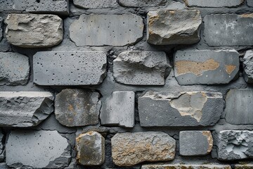 Wall Mural - Ancient Grey Stone and Concrete Grunge Wall Texture Background for Design Projects