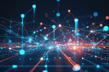 Poster - Digital Connection Dynamics: An Abstract Visualization of Data Technology through Lines and Dots