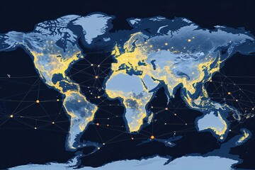 Poster - Universal Connectivity Map: Digital Commerce Visualization with Global Networks and Data Dynamics