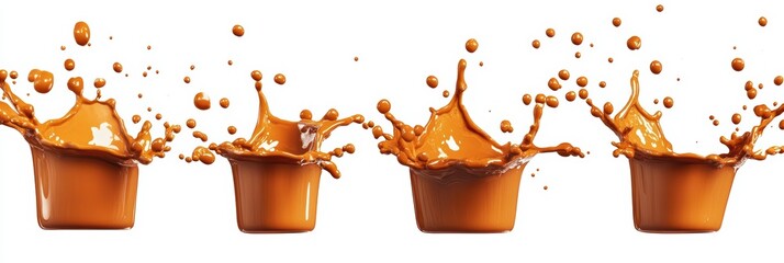 Poster - creative graphic layouts featuring splash effects for advertising purposes