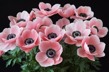 Wall Mural - Fresh spring anemones lovely pink blooms