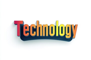 Poster - Creative vector logo design emphasizing the concept of technology with vibrant colors