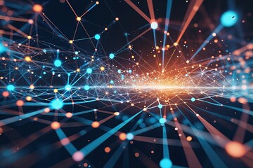 Poster - Exploring Digital Connectivity Through Technology and Data Visualization with Lines and Dots