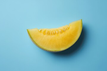 Wall Mural - isolated slice of yellow melon