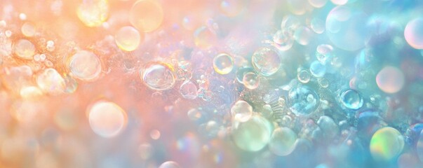 Poster - Colorful abstract bokeh background with soft pastel light effects