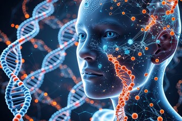 Poster - Comprehensive Guide to DNA Research Genetic Analysis Molecular Networks and Innovative Biotechnology Design