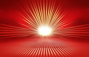 Wall Mural - comics rays background with halftones. contemporary summer backdrop illustrations