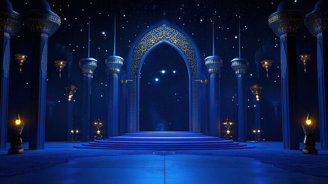 The Intricate Ornaments of the Blue Mosque for the holy month of Ramadan and Eid al-Fitr