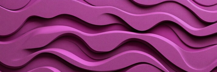 Poster - Seamless Pastel Lilac 3D Low Profile Style Delicate, Gentle, Light Wave Texture Pattern Background