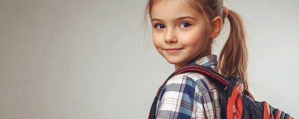 Poster - Young student prepares for the upcoming school year