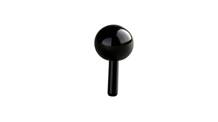 Poster - Black push pin on transparent background, perfect for presentations and mockups