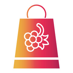 Wall Mural - food bag Gradient icon