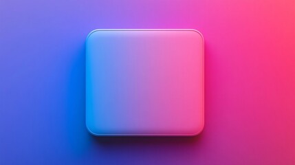 Leinwandbilder - Blank rounded square icon showing gradient background from blue to pink