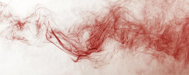 Aufkleber - Red smoke is swirling on a white background