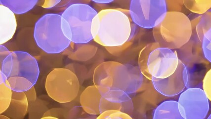 Aufkleber - Golden bokeh lights creating a warm and festive atmosphere, soft focus abstract background. Celebratory and dreamy concept