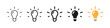© icons gate - Light bulb icon set. lamp icon symbol collection , creative good idea logo. innovative idea icon sign in flat style. vector illustration