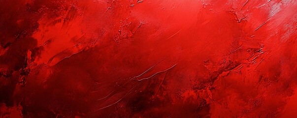 Aufkleber - Red painted concrete wall texture background banner