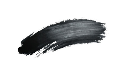 Poster - Black paint brush stroke on transparent background