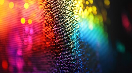 Aufkleber - Abstract colorful led screen showing distorted rainbow gradient
