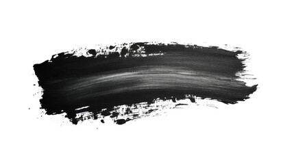 Poster - Black paint brush stroke on transparent background with light center