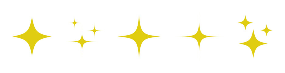 Sparkle stars icon set. Shine icons for app user interface and web elements