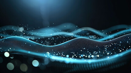 Abstract technology particles mesh background, showcasing digital flow and network connections in a modern and high-tech visual style.
