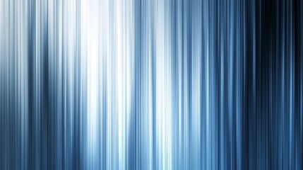 Wall Mural - A serene abstract image featuring vertical blue and white streaks, creating a calming, blurred effect reminiscent of flowing water or light.